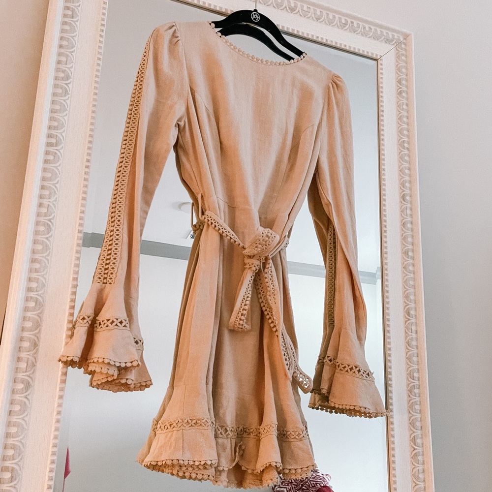 Selfie Leslie Crochet Ruffle Dress